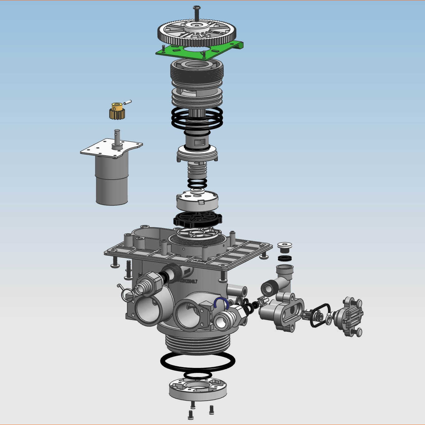 ASDU2-LCD 2 ton Automatic softener valve downflow upflow type